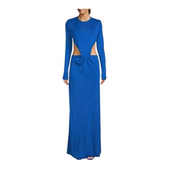 FARM Rio Dresses & Skirts - Farm Rio Blue Cutout Maxi Sheath Dress Size Small